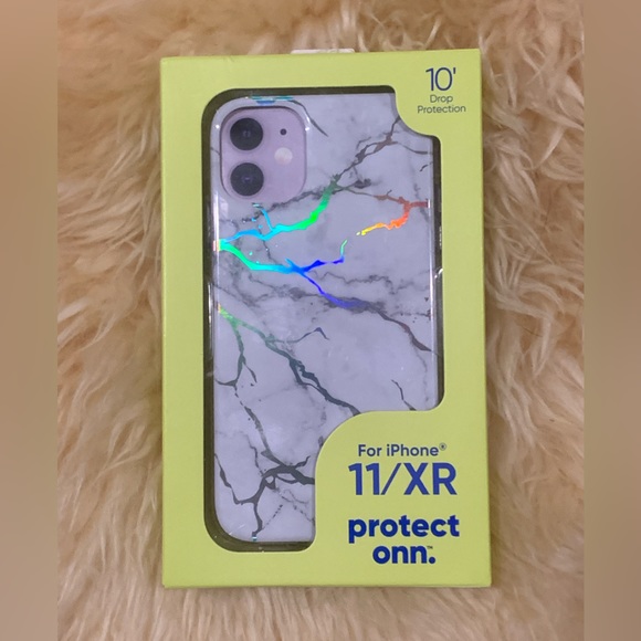ONN Iridescent Marble Iphone 11/XR Case - Picture 1 of 8